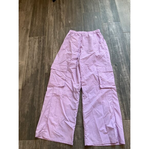 Forever 21 New Large lilac parachute pants with pockets, size Medium - Picture 4 of 6